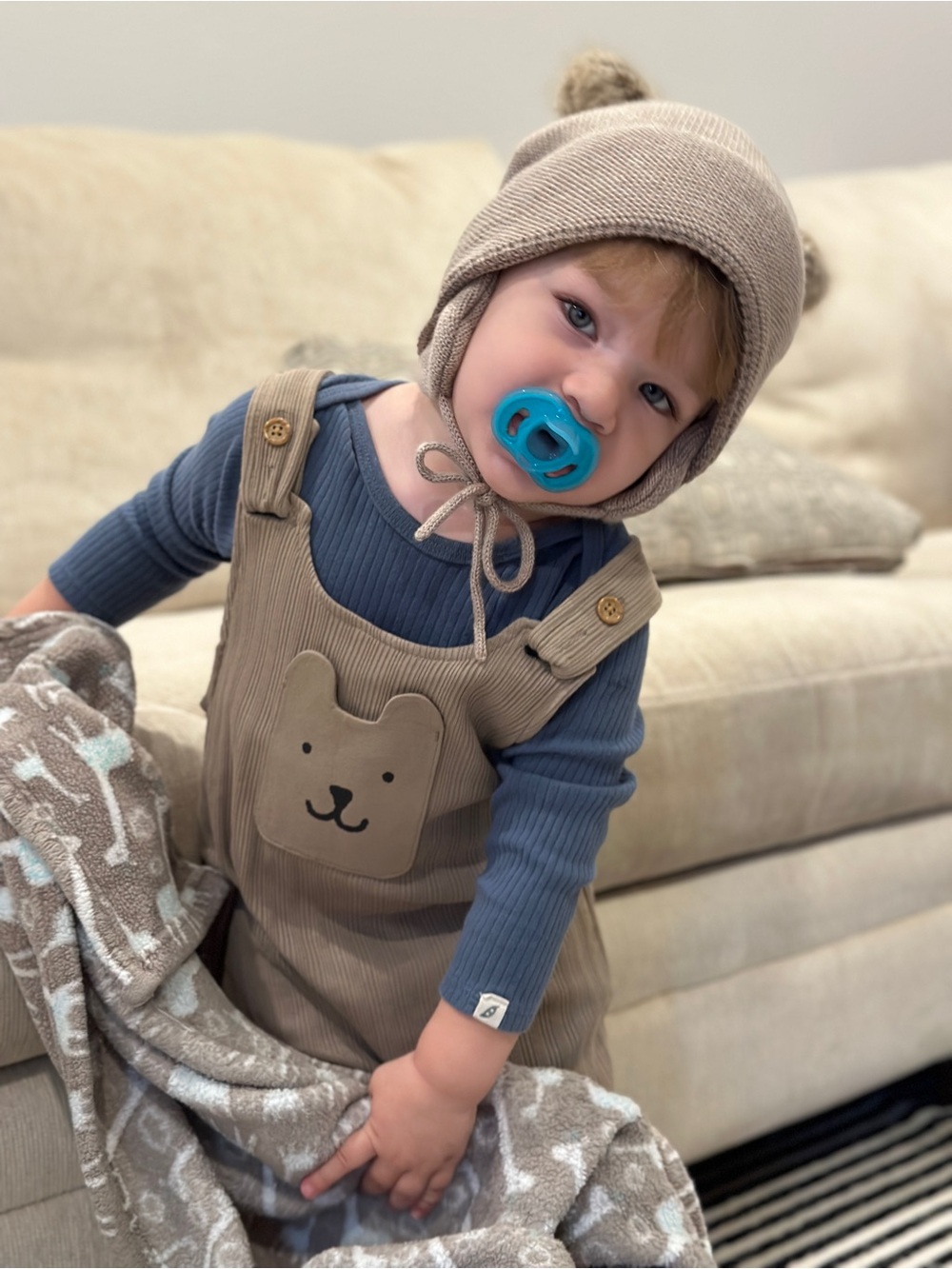 H&M Kids Overalls - Gray and Tan